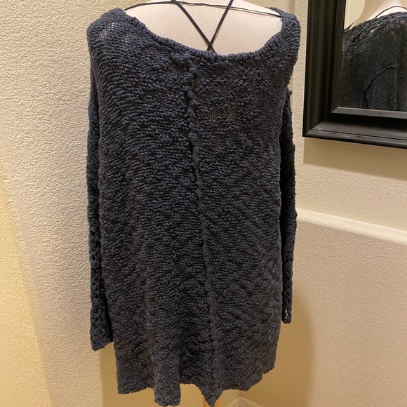 M Dark Grey Knit Free People Sweater - Picture 2 of 4